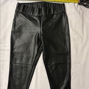Mixit Black faux leather whimsigoth pants with wide elastic waist band. NWOT.